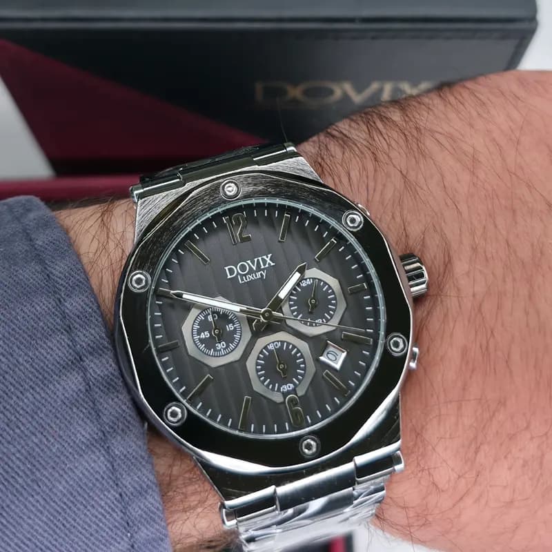 ساعت مچی مردانه داویکس آلمان اورجینال تمام نوک مدادی DV24028(سه موتوره) — تصویر ۴