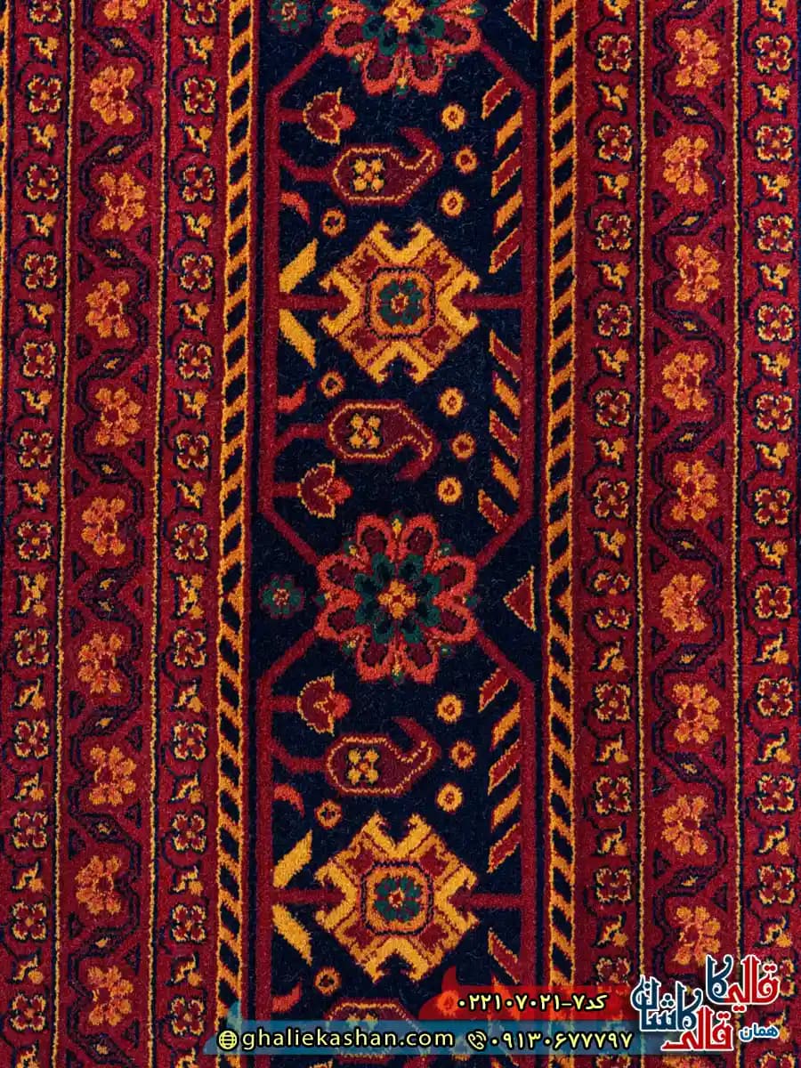 فرش سنتی 700 شانه طرح پاچیرا رنگ سبز کاشان — تصویر ۴