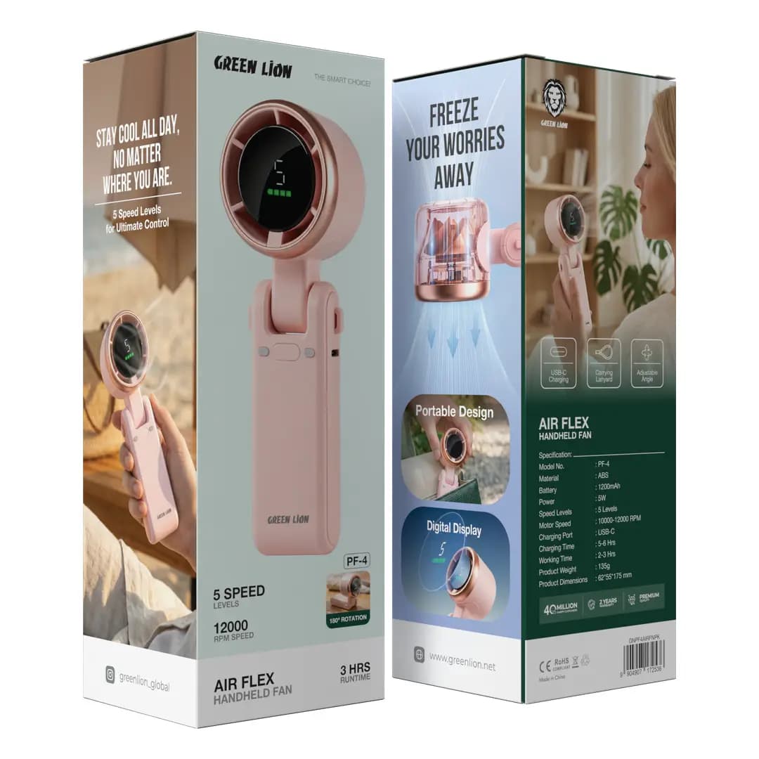 پنکه دستی تاشو AIR FLEX مدل PF-4 گرین لاین — تصویر ۵