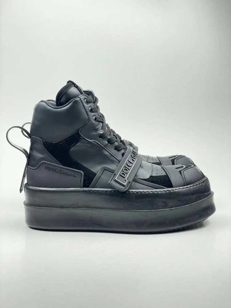 کد 3310 بوت ریک اونز RICK OWENS دولچه گابانا dolce & gabbana چرم مشکی یکدست