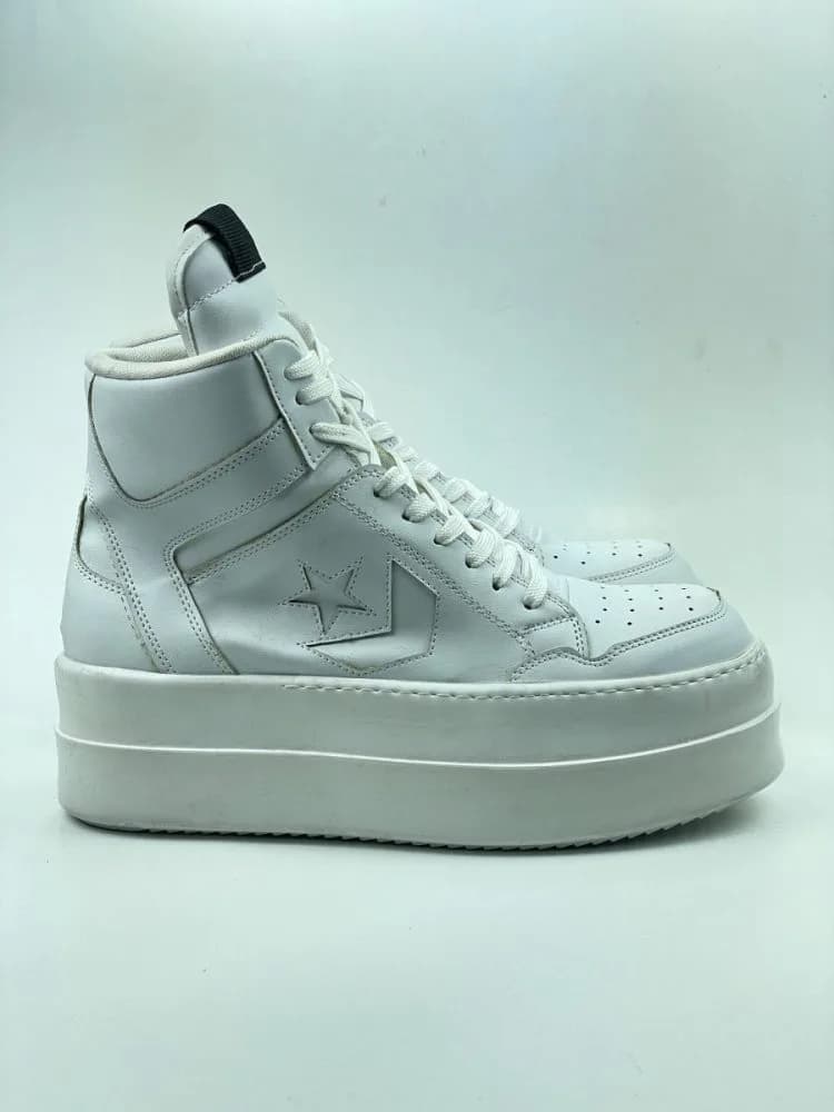 کد 3308 بوت ریک اونز RICK OWENS و کانورس CONVERSE چرم سفید یکدست