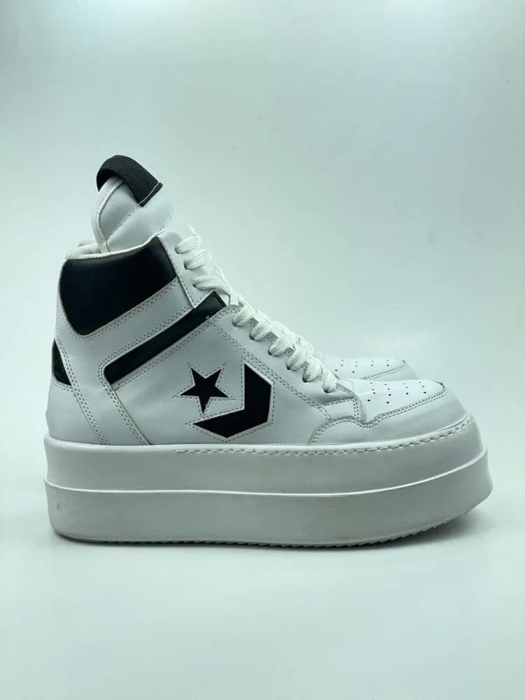 کد 3308 بوت ریک اونز RICK OWENS و کانورس CONVERSE چرم سفید مشکی