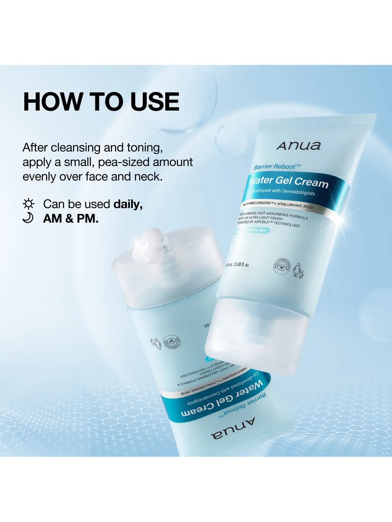 ژل کرم آبرسان بریر ریبوت آنوا Water Gel حجم ۱۰۰ میل — تصویر ۸