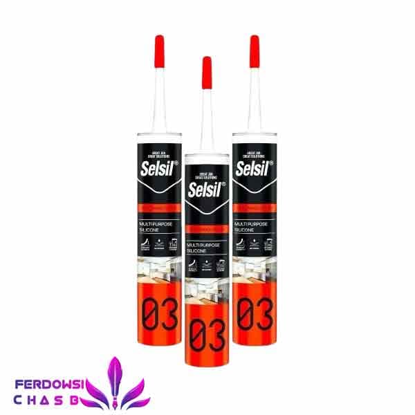 چسب سیلیکون همه کاره سلسیل (Selsil) 320 گرمی مدل 03