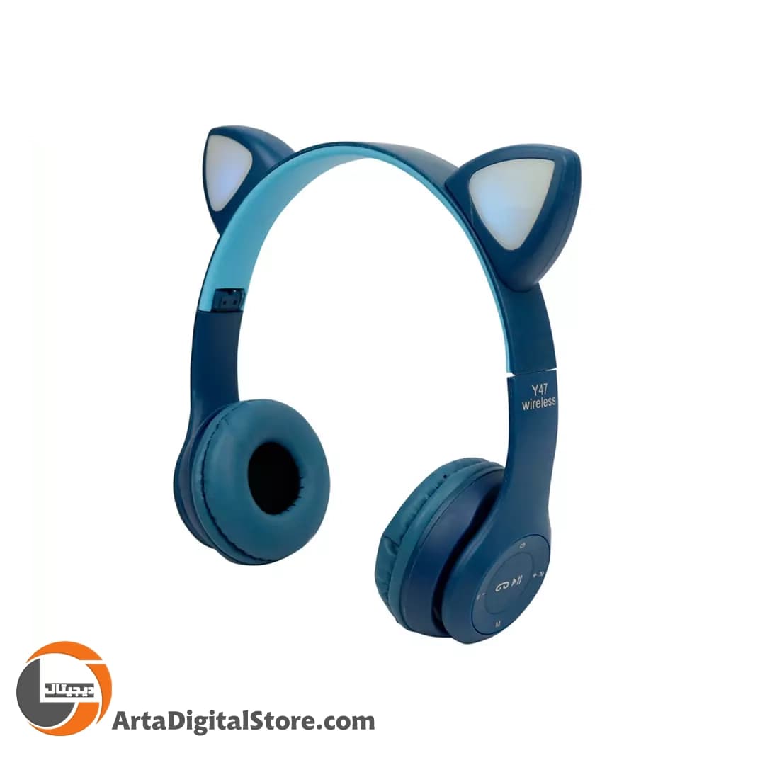 هدفون بلوتوثی HeadPhone Bluetooth P47M Dark Blue