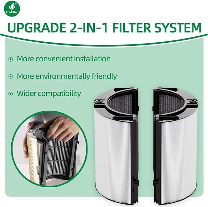 فیلتر 2 عددی دستگاه تصفیه هوا دایسون مناسب مدل های Dyson TP06 HP06 HP07 TP07 TP7A HP09 TP09 HP10 TP10 PH01 PH02 PH03 PH04 DP04/Compare to # 970341-01 965432-01 (ارسال 10 الی 15 روز کاری) — تصویر ۳