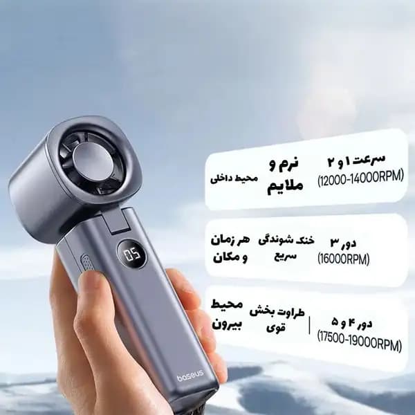 پنکه دستی بیسوس مدل Baseus GoTrip DT1 Mini BS-CG037 — تصویر ۴