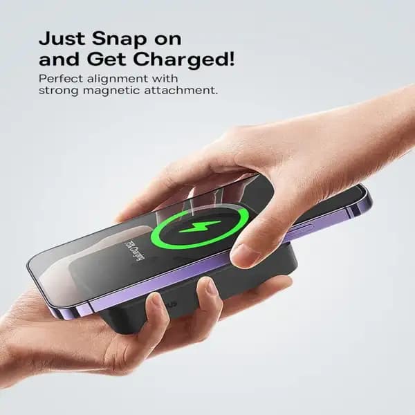 پاوربانک وایرلس 15 وات 20000 هزار 20 وات بیسوس مدل Baseus EnerFill FM41 Mini Magnetic E0027U01 — تصویر ۷