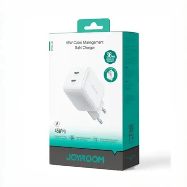 شارژر دیواری دو پورت 45 وات با کابل تایپ سی جویروم مدل Joyroom JR-TCL05 — تصویر ۲
