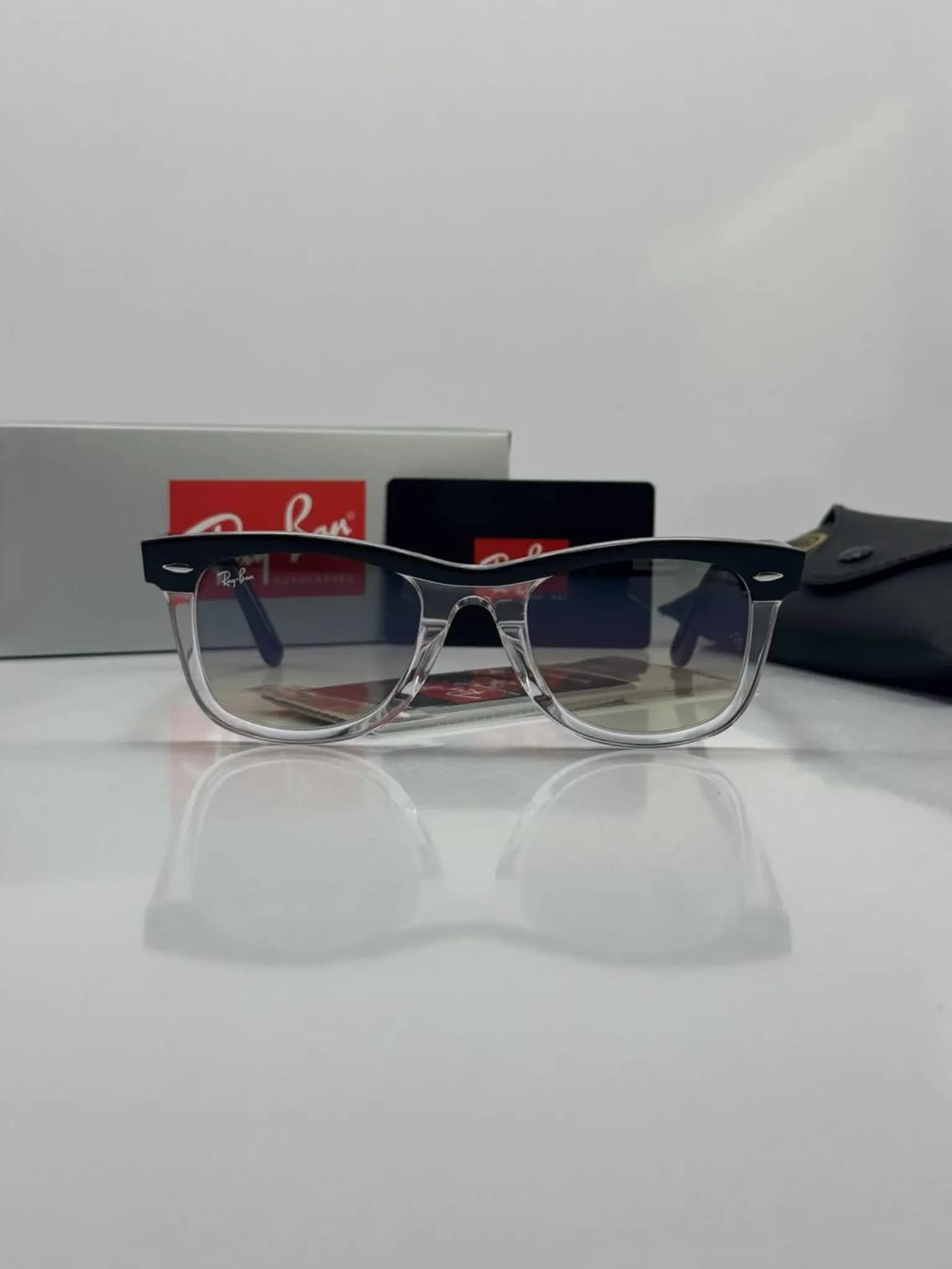 عینک ریبن مشکی یخی rb-2240 — تصویر ۳