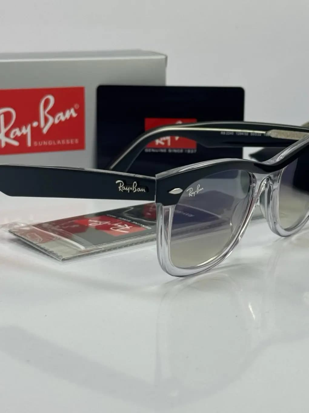 عینک ریبن مشکی یخی rb-2240 — تصویر ۲
