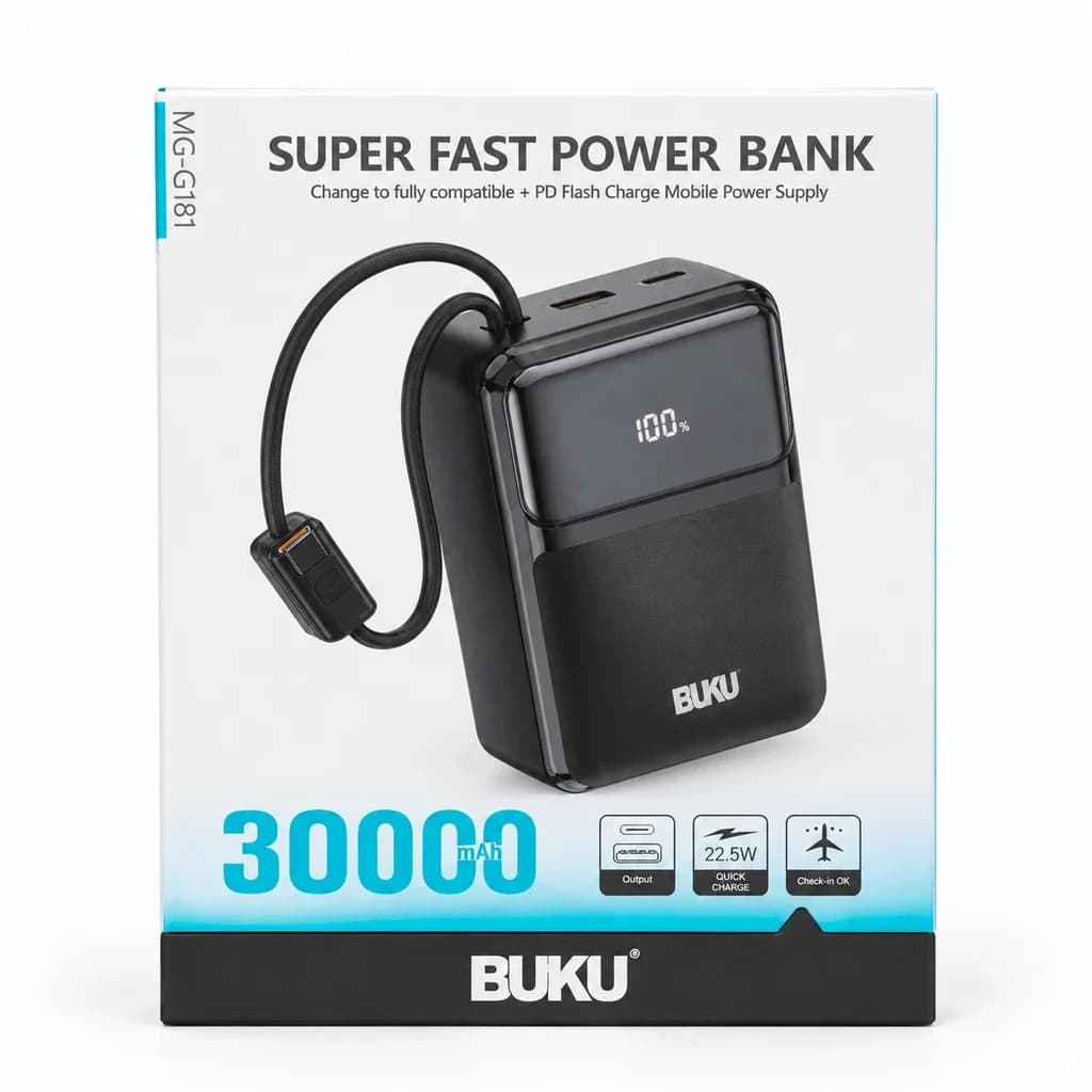پاوربانک 30000mAh با توان 22.5 وات بوکو مدل MG-G181 — تصویر ۴