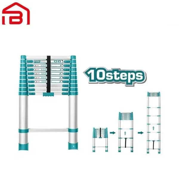 نردبان تلسکوپی آلومینیومی توتال