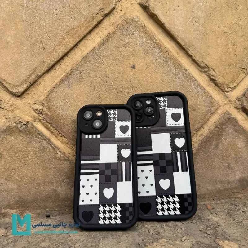 قاب فانتزی آیفون طرح Black & Heart کد C3058 | لوازم جانبی مسلمی — تصویر ۲