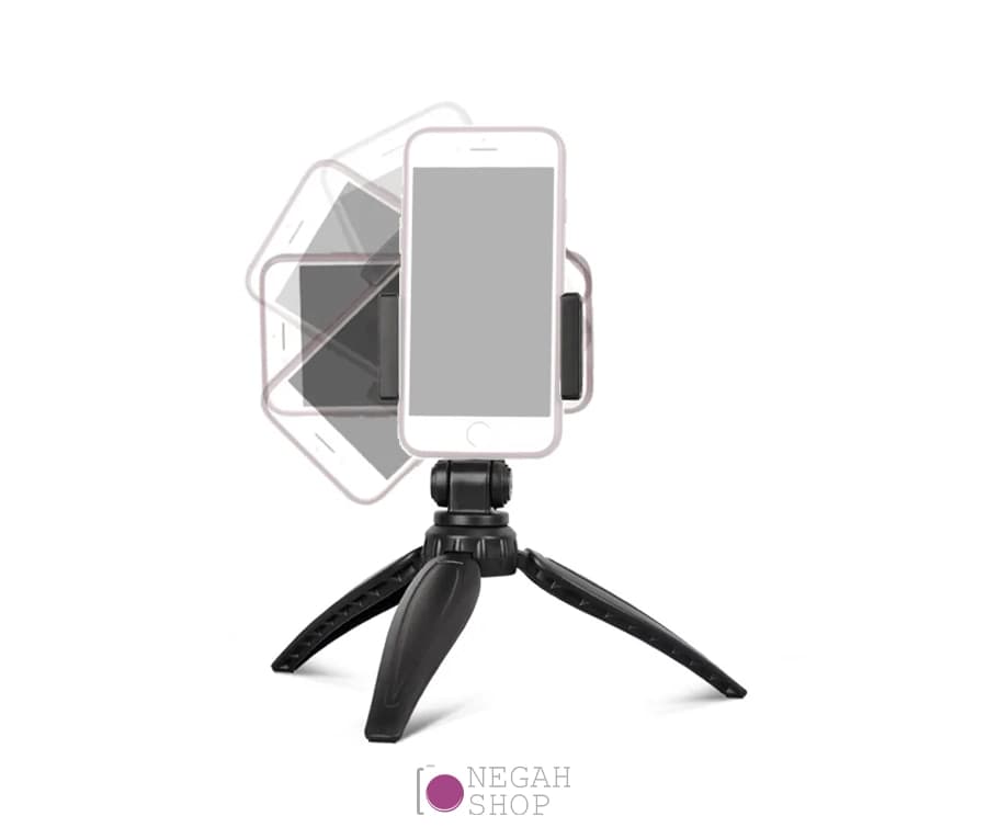 سه پایه رومیزی موبایل QZSD مدل Q-166i با هولدر و هد چرخشی مناسب تولید محتوا و ولاگری