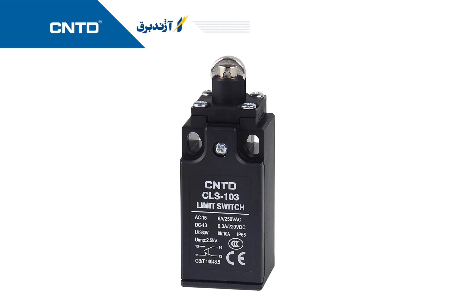 لیمیت سوییچ فشاری قرقره دار بدنه باکالیت