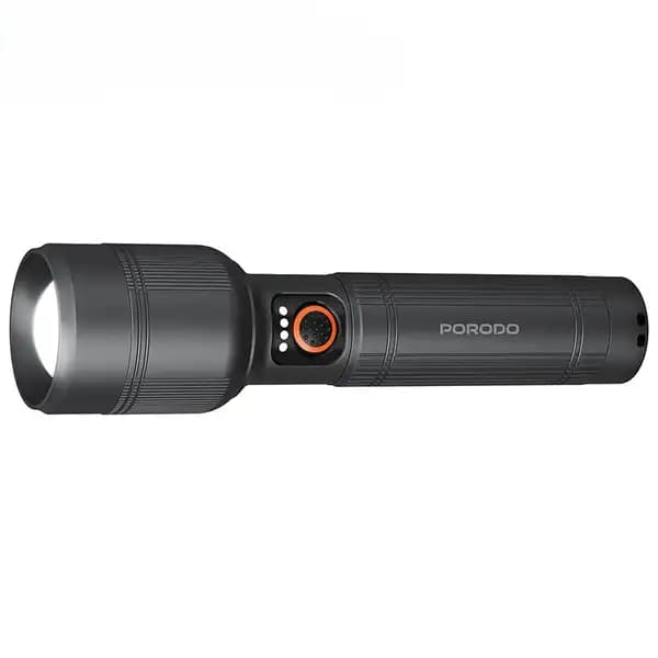 چراغ قوه شارژی ۳۰ وات برد نور 700 متر پرودو Porodo Lumalite 2600 Rechargeable Flashlight PDFL9972 — تصویر ۴