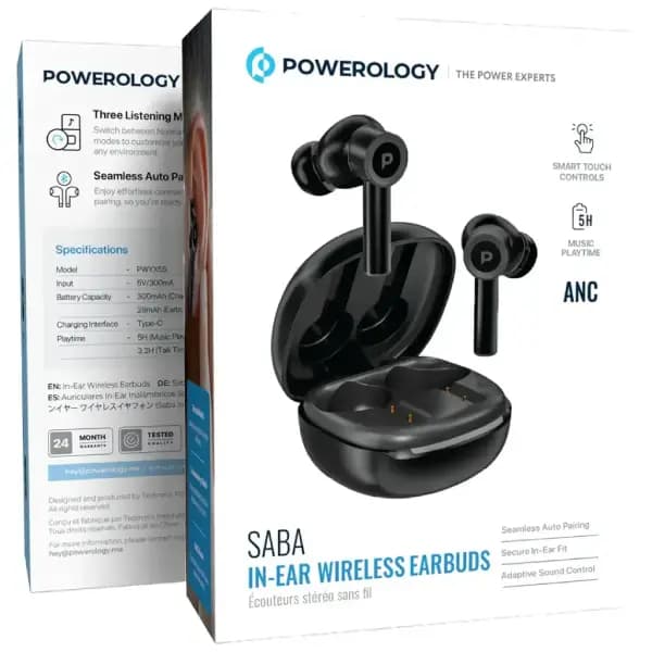 هندزفری بیسیم پاورولوژی مدل Powerology Saba In‑Ear Wireless Earbuds — تصویر ۸