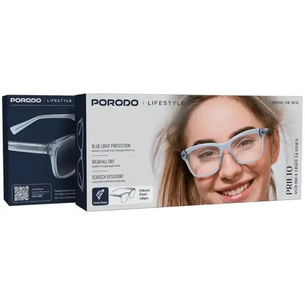 عینک محافظ چشم پرودو مدل Porodo Lifestyle Prieto Anti‑Blue Light Glasses — تصویر ۵
