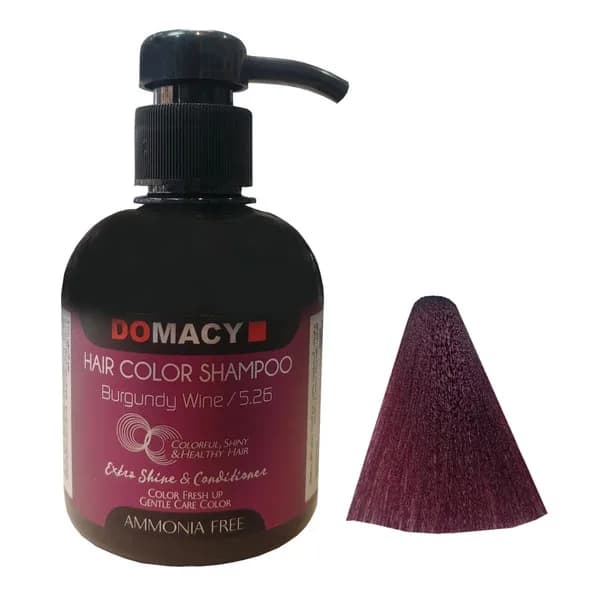 شامپو رنگ مو دوماسی شرابی بورگاندی شماره 5.26 حجم 300 میلی — تصویر ۲