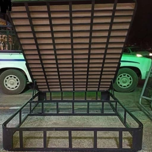 کفی تخت خواب دو نفره مدل جکدار تمام کلاف ورق دار درجه1 مبلمان فرنا مدل 1143935