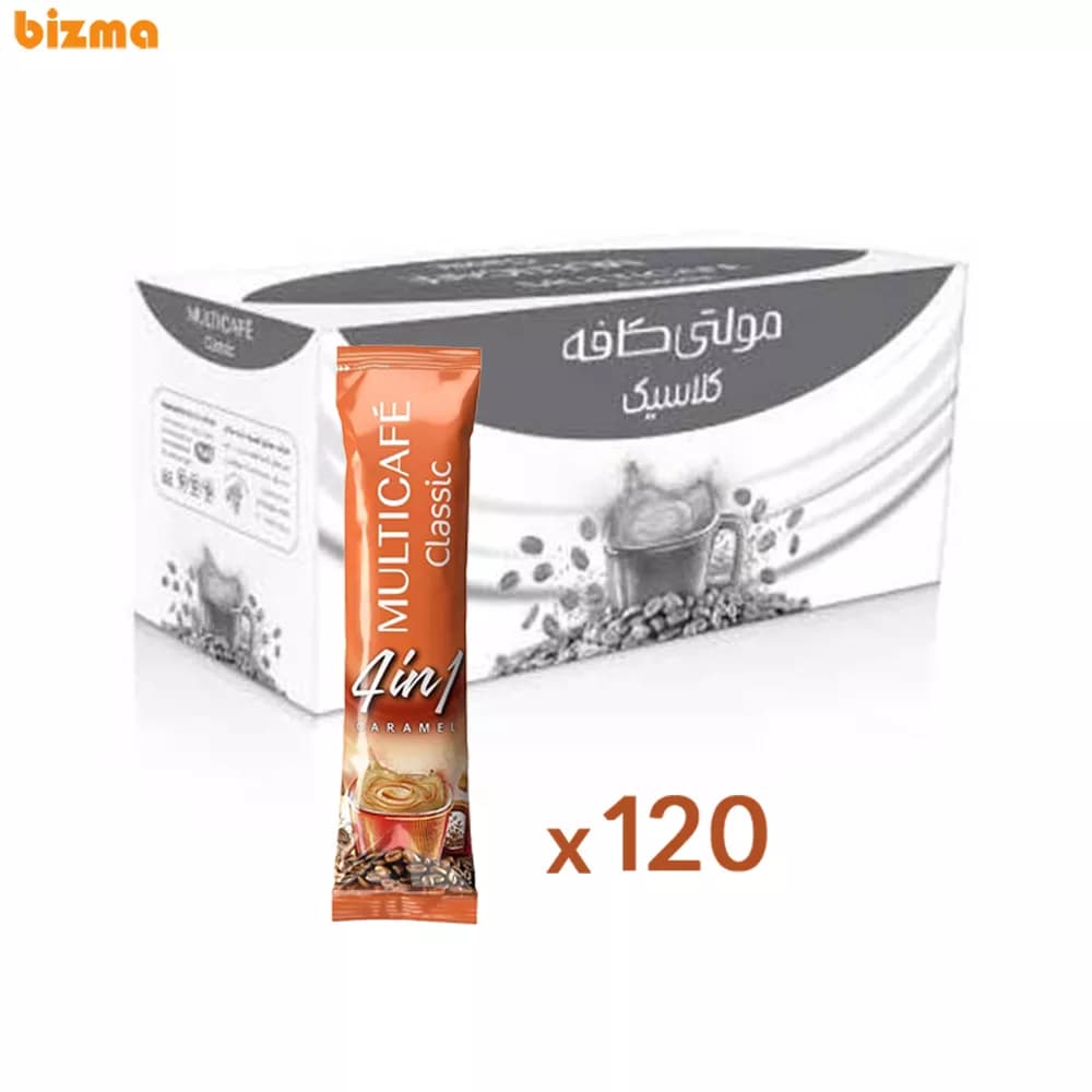 کافی میکس کاراملی 4در1 مولتی کافه – کارتن 120 عددی