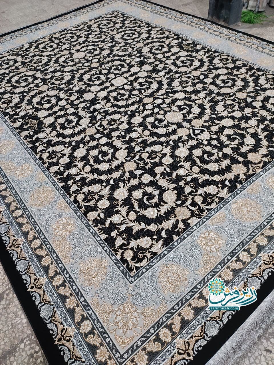 فرش زرنگار سرمه ای 700 شانه – تمام نخ اکریلیک