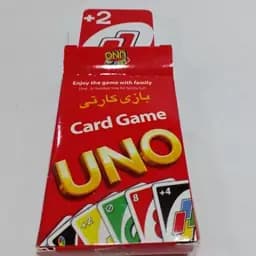 بازی اونو کد 1 کارت بازی حاوی 52 کارت که 2تا از کارت ها برای راهنمایی است جنس کارت ها از مقوا است — تصویر ۳