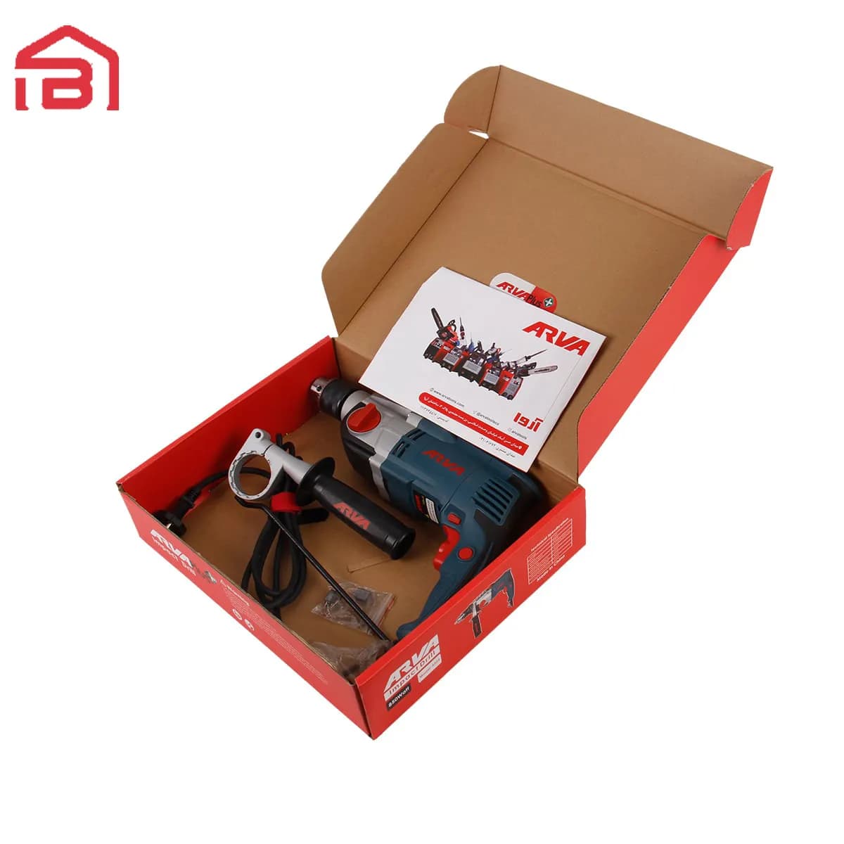 دریل چکشی 13 میلیمتری 850 وات دو سرعته آروا مدل 5323 — تصویر ۴