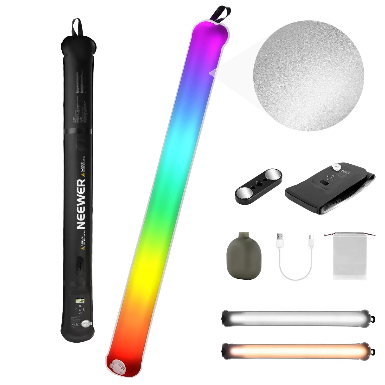 نور باتومی و تیوب لایت ۳۰ واتی نیور | ویدیو لایت NEEWER BASICS GC30C 30W RGB LED Fill Light