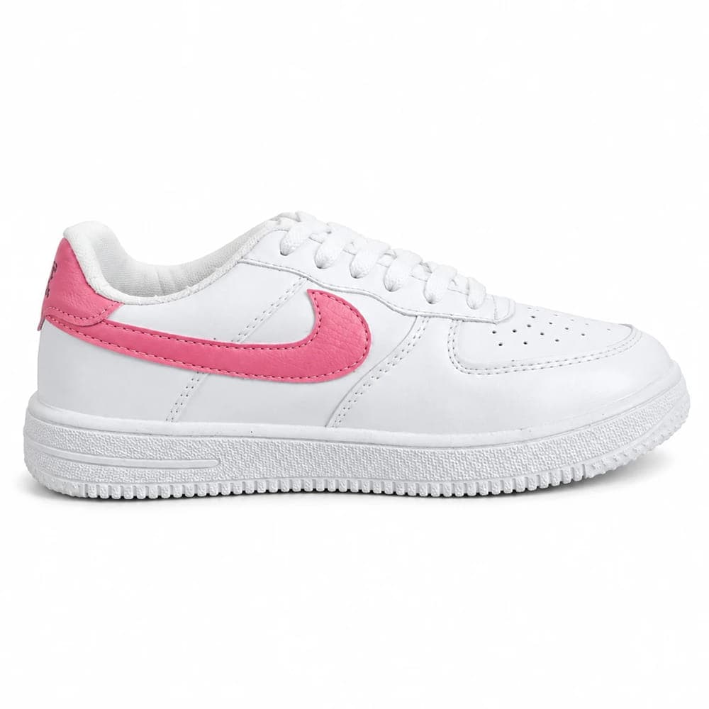 کفش اسپرت زنانه مدل نایک ایرفورس NIKE AIRFORCE 1 رنگ سفید – صورتی — تصویر ۳
