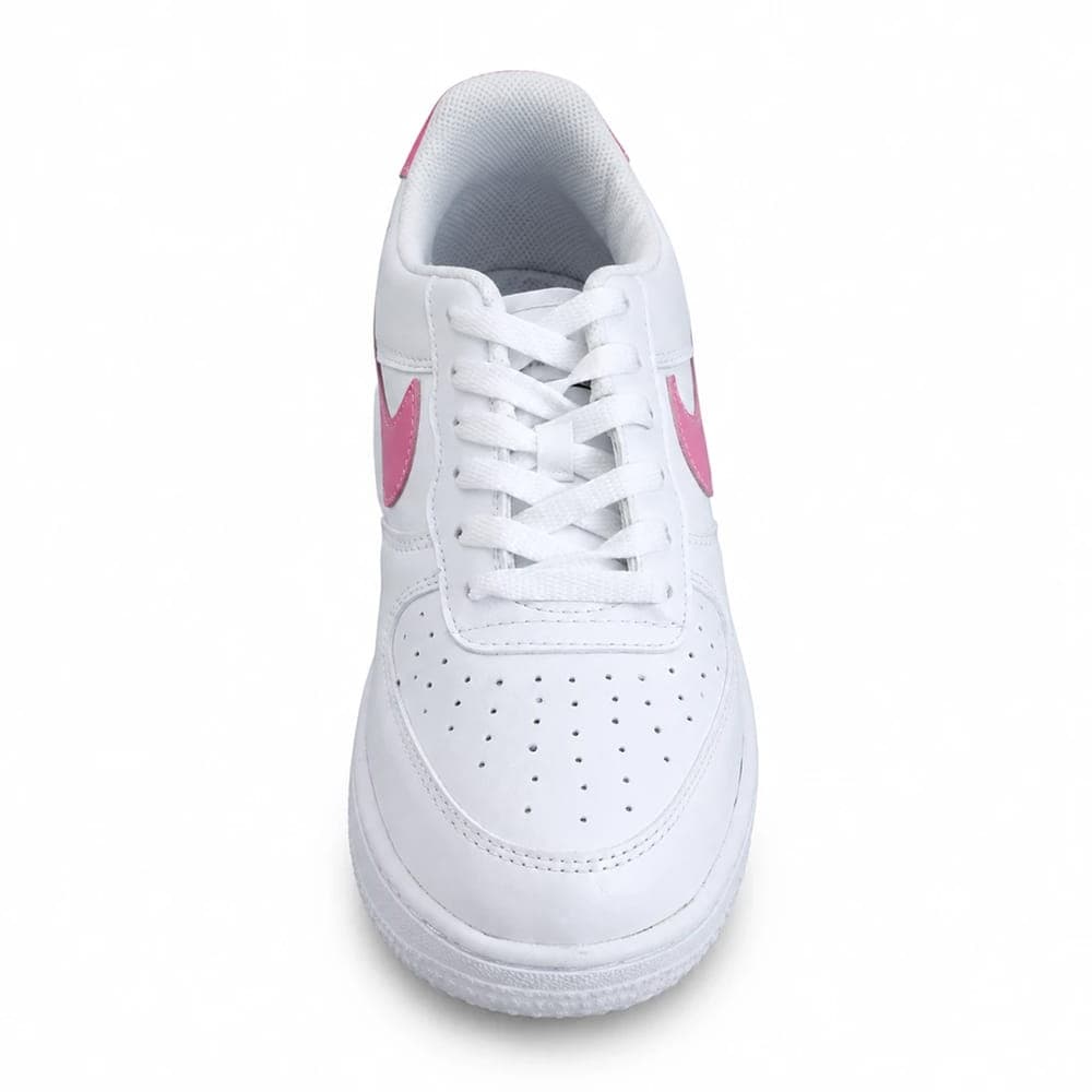 کفش اسپرت زنانه مدل نایک ایرفورس NIKE AIRFORCE 1 رنگ سفید – صورتی — تصویر ۴