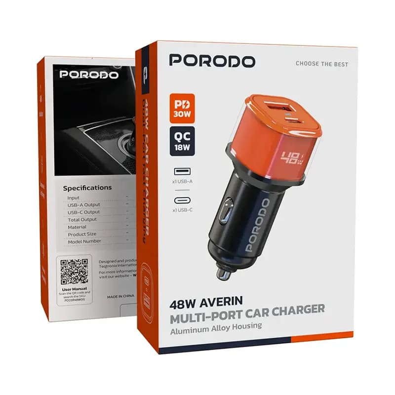 شارژر فندکی پرودو مدل PORODO PDCCR48WOG — تصویر ۳