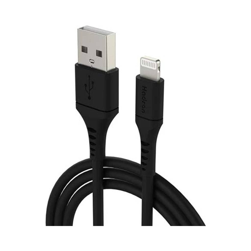کابل شارژ USB به لایتنینگ هادرون مدل Hadron HTC-A-L01 جریان 2.4 آمپر طول 1 متر با گارانتی 12 ماهه شرکتی — تصویر ۲
