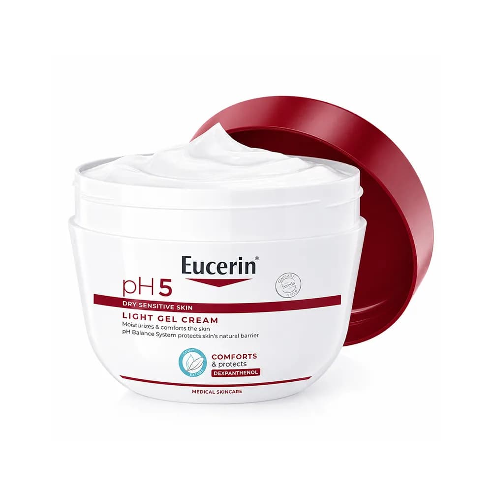 ژل کرم آبرسان و مرطوب کننده بدن اوسرین Eucerin pH5 Gel Cream مناسب پوست خشک و حساس 350 میلی لیتر — تصویر ۲
