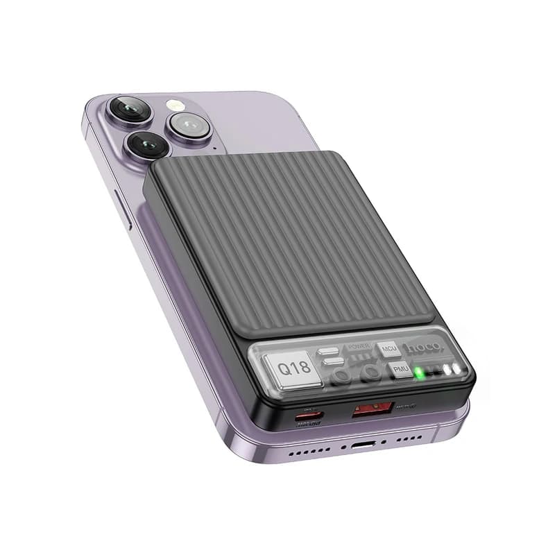 پاوربانک بی سیم هوکو (hoco) مدل Q18 ظرفیت 10000mAh — تصویر ۴