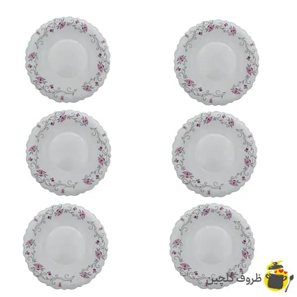 بشقاب خورش خوری پارس اپال لیندا 124 بسته 6 عددی — تصویر ۳