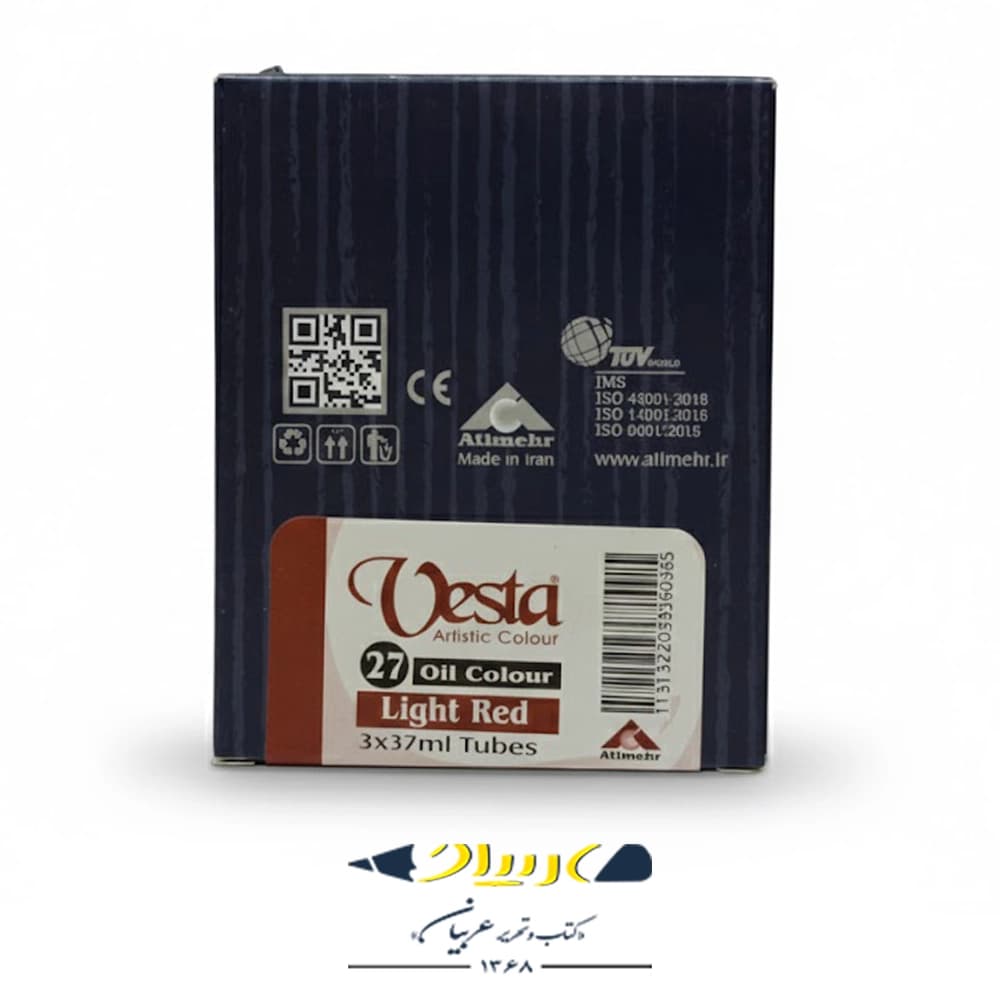رنگ روغن وستا (Vesta) مدل Light Red – کد 27 — تصویر ۲