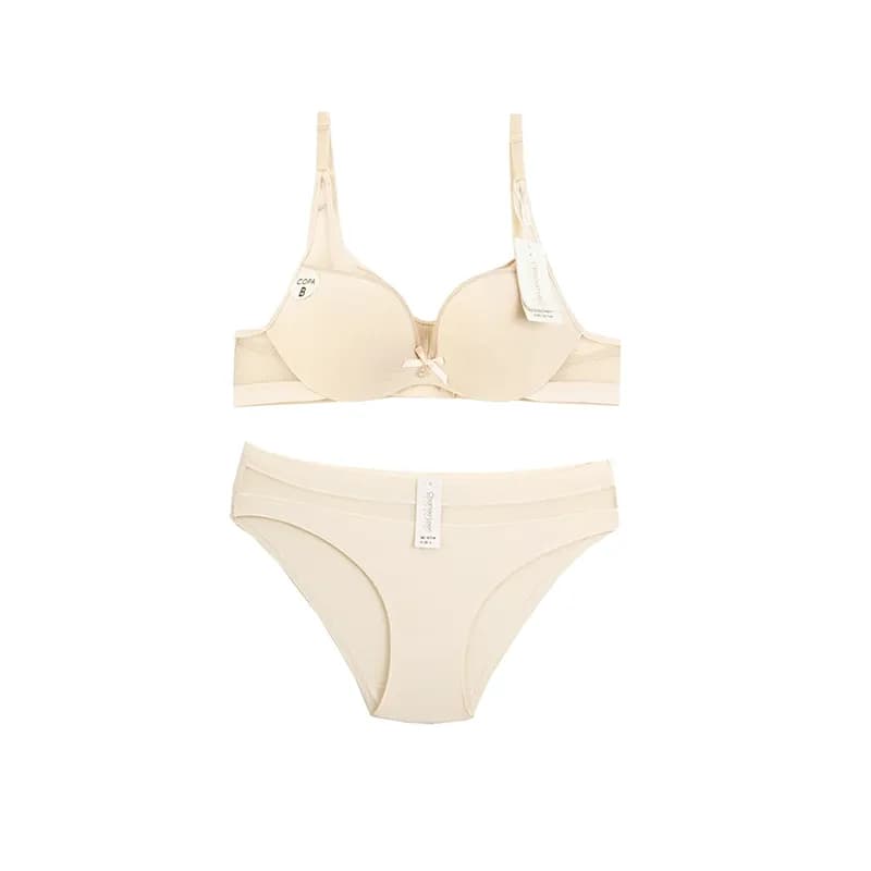 ست شورت و سوتین فنردار بالا تور میکروفایبر برند Chanvie Leen چانوی لین کاپ B — تصویر ۲