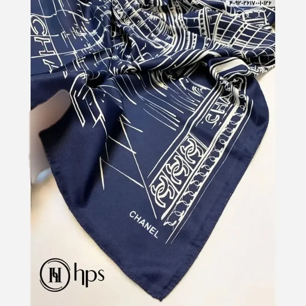 مینی اسکارف اسپرت تویل ابریشم قواره 75 برند HPS — تصویر ۸