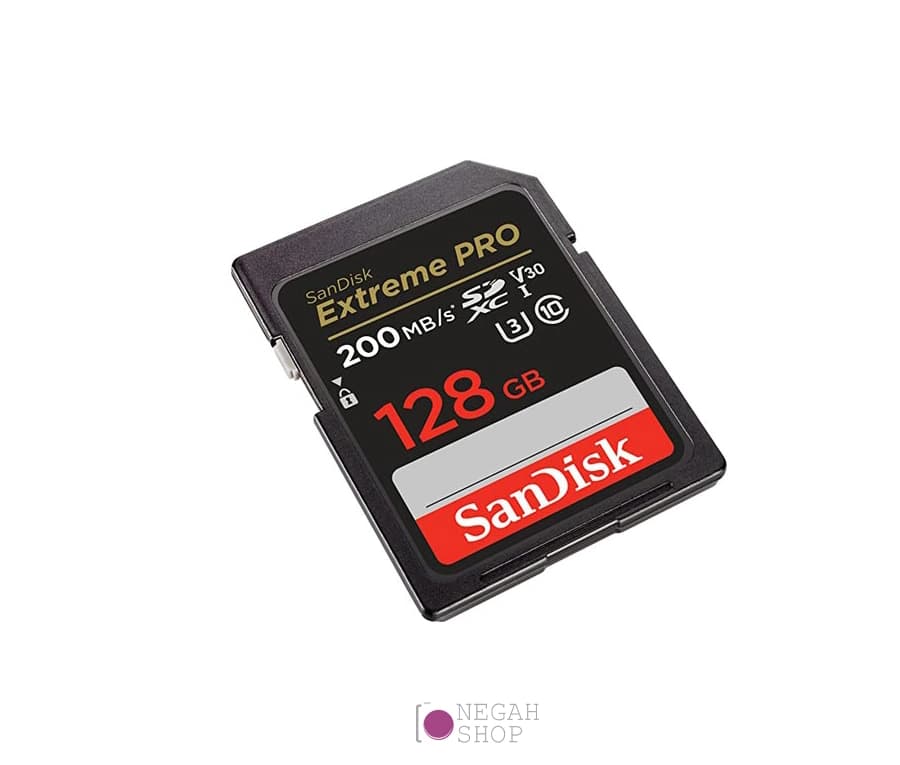 کارت حافظه SD سندیسک (SanDisk Extreme Pro) ظرفیت 128GB سرعت 200MB/s — تصویر ۲