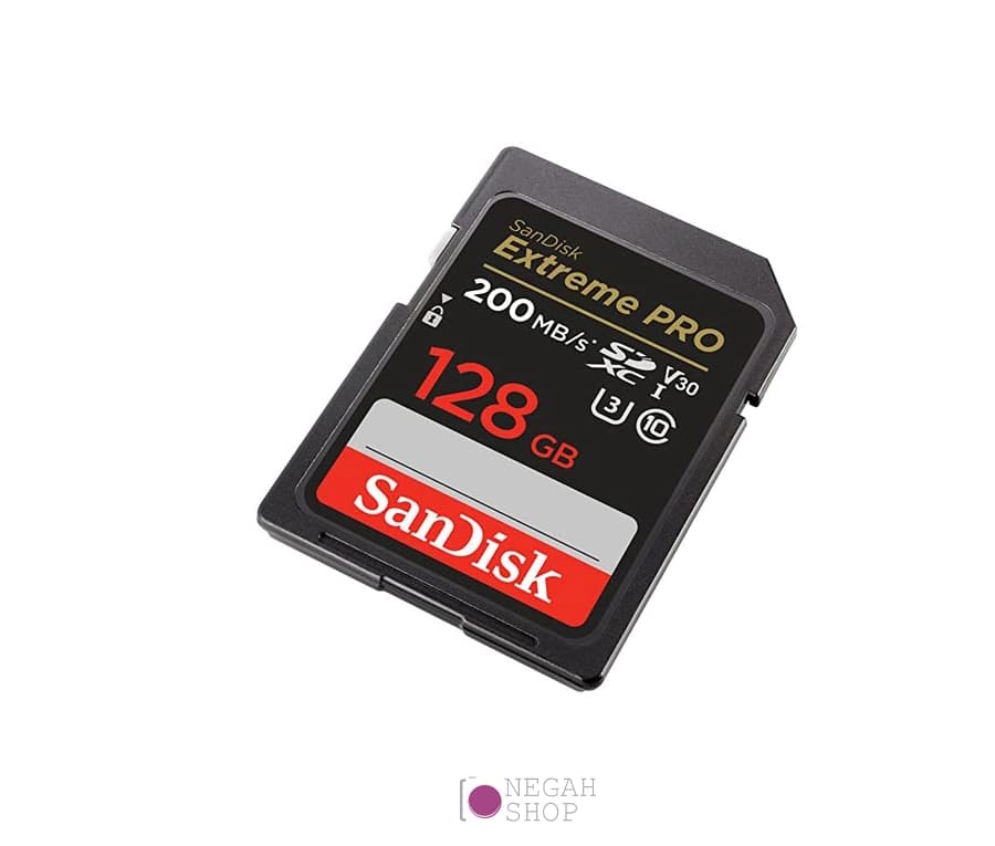 کارت حافظه SD سندیسک (SanDisk Extreme Pro) ظرفیت 128GB سرعت 200MB/s — تصویر ۳
