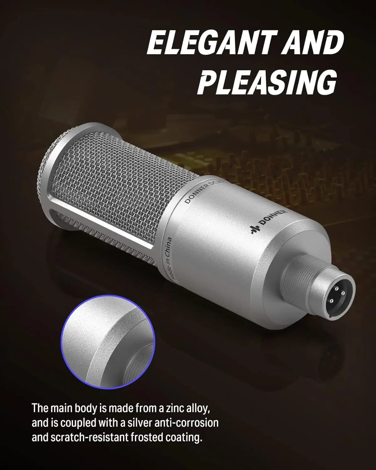 میکروفون Donner DC-20 Large Diaphragm Condenser Microphone — تصویر ۳