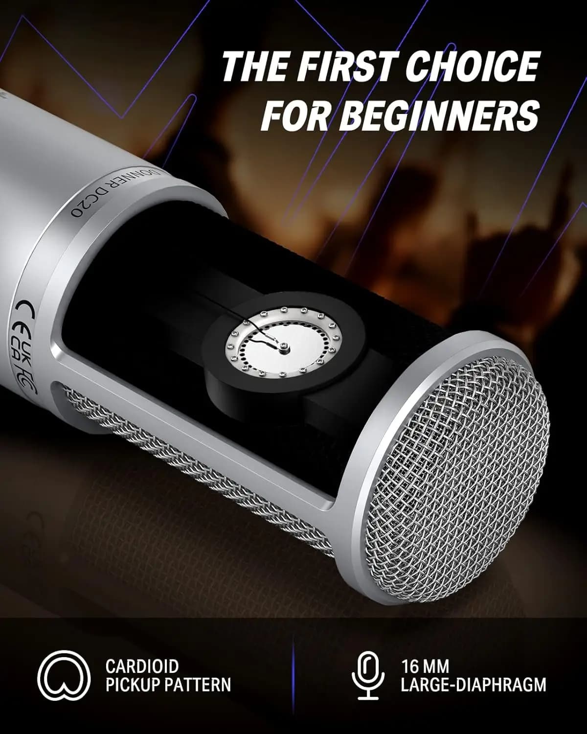 میکروفون Donner DC-20 Large Diaphragm Condenser Microphone — تصویر ۵