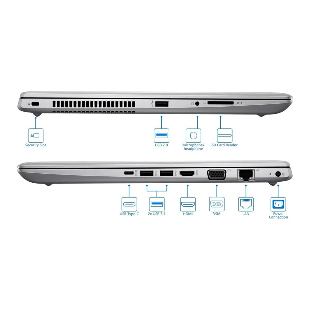 لپ تاپ HP ProBook 450 G5 | پردازنده Intel Core i5 – رم 8 – حافظه داخلی 256 – نمایشگر 15.6 HD — تصویر ۴