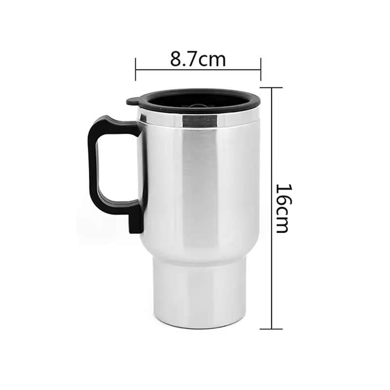 ماگ و فلاسک فندکی تمام استیل خودرو کد N553 — تصویر ۲