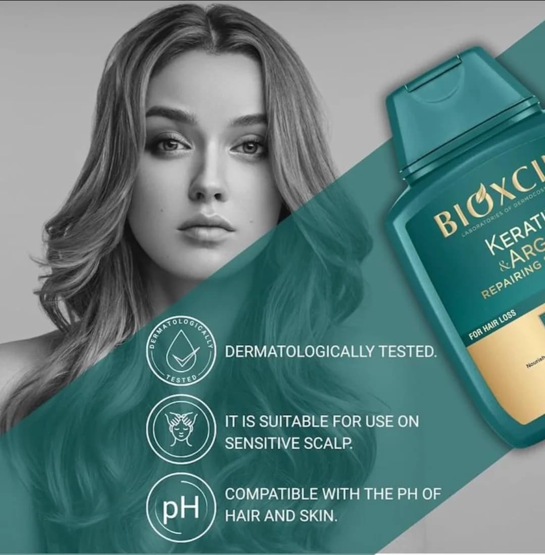 شامپو ترمیمکننده بیوکسین Keratin & Argan ۳۰۰ میل — تصویر ۳