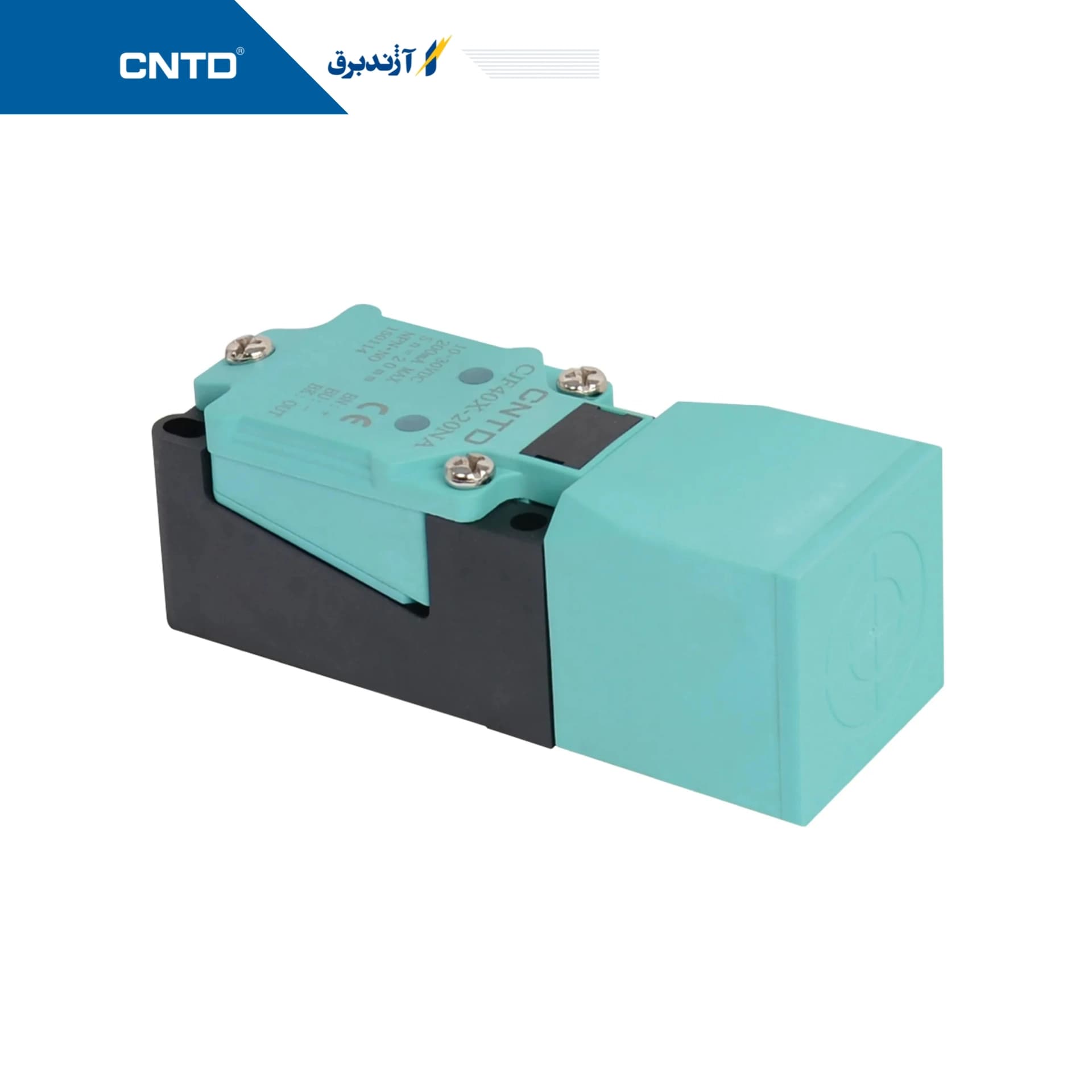 سنسور القایی مکعبی فاصله دید 50mm خروجی NPN NC مدل cjf40x 20 nb