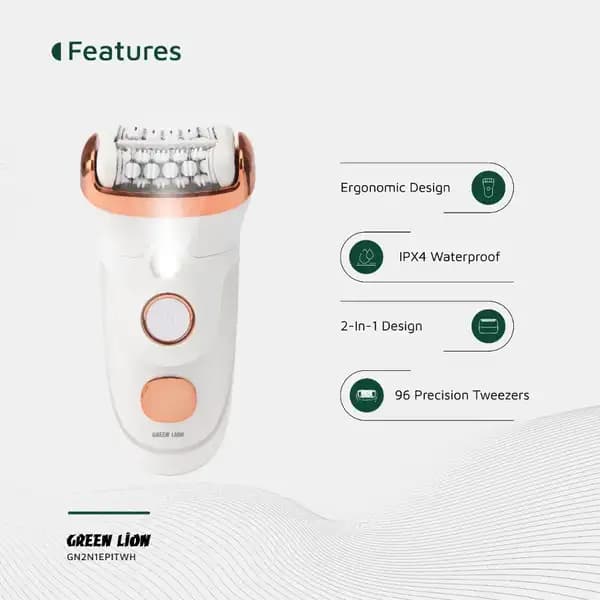 اپیلاتور گرین لاین مدل Green Lion 2 in 1 Epilator Shave, Trim, Epilate — تصویر ۶