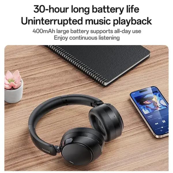 هدست حذف نویز دو حالته یسیدو مدل Yesido EP11 Dual‑Mode Noise Reduction Over‑Ear Bluetooth Headphones — تصویر ۸